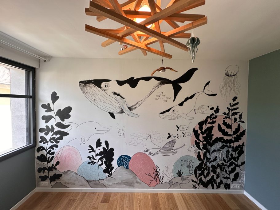Fresque murale - Thème marin